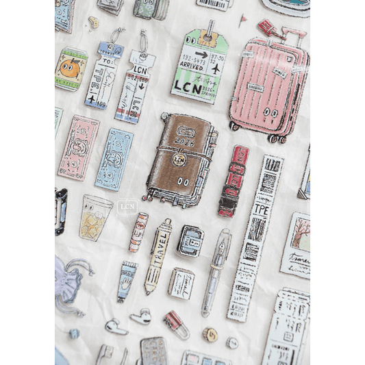 LCN Design Studio | Masking tape PET kiss - cut | Travel Essentials - LCN Design Studio - 5 m - rouleau complet - millenotes