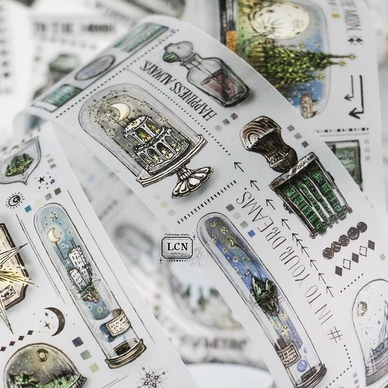 LCN Design Studio | Masking tape PET | Pieces of the universe - LCN Design Studio - 10 m - rouleau complet - millenotes