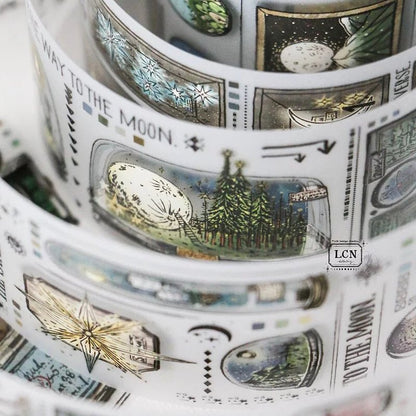 LCN Design Studio | Masking tape PET | Pieces of the universe - LCN Design Studio - 10 m - rouleau complet - millenotes