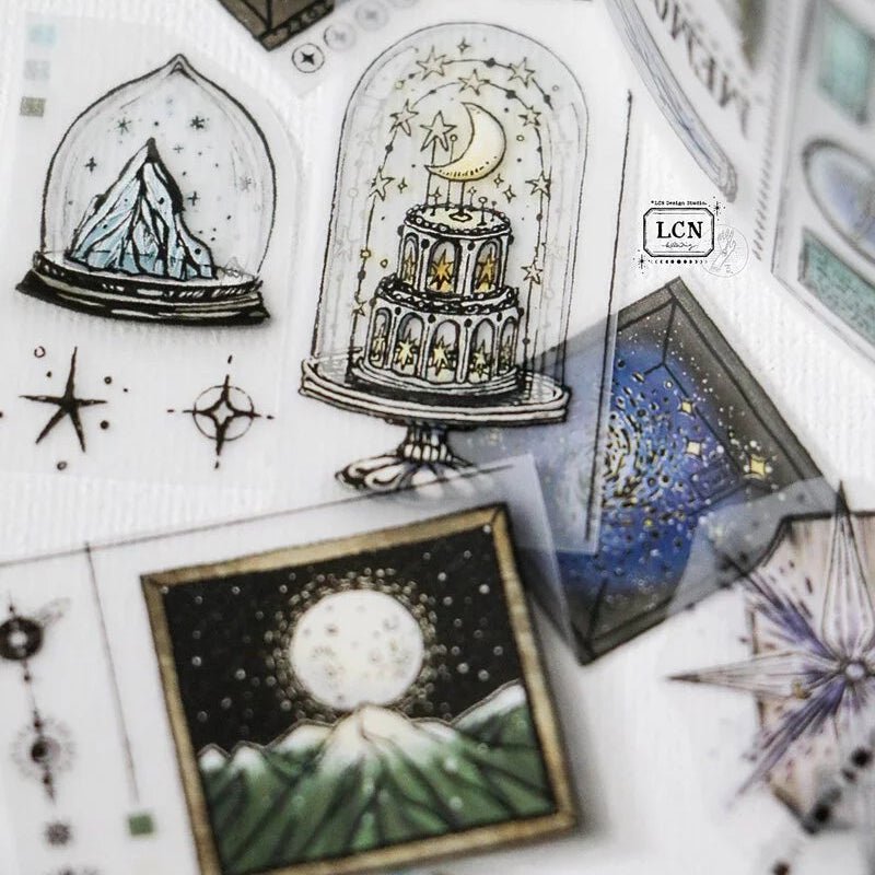 LCN Design Studio | Masking tape PET | Pieces of the universe - LCN Design Studio - 10 m - rouleau complet - millenotes