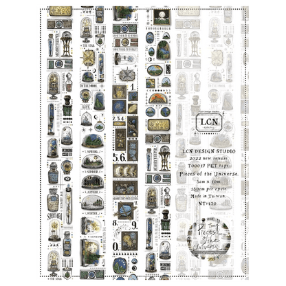 LCN Design Studio | Masking tape PET | Pieces of the universe - LCN Design Studio - 10 m - rouleau complet - millenotes