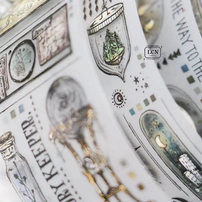 LCN Design Studio | Masking tape PET | Pieces of the universe - LCN Design Studio - 10 m - rouleau complet - millenotes