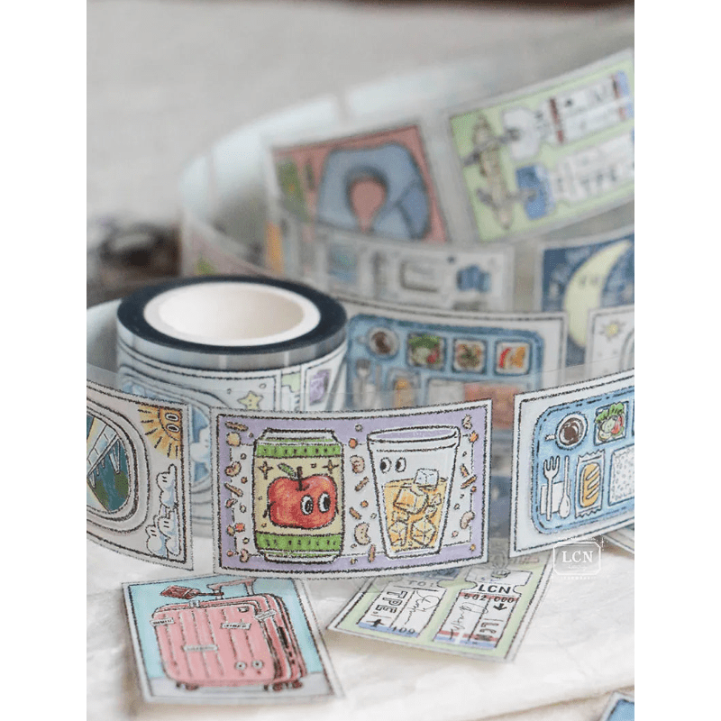LCN Design Studio | Masking tape PET | When Travel - LCN Design Studio - 10 m - rouleau complet - millenotes