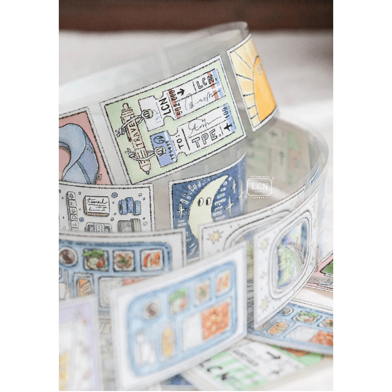 LCN Design Studio | Masking tape PET | When Travel - LCN Design Studio - 10 m - rouleau complet - millenotes