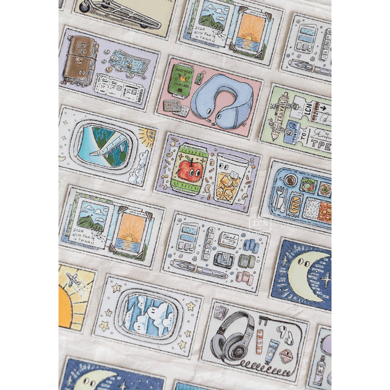 LCN Design Studio | Masking tape PET | When Travel - LCN Design Studio - 10 m - rouleau complet - millenotes