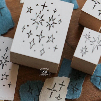 LCN Design Studio | Set de tampons en bois | Hand drawn stars - LCN Design Studio - millenotes