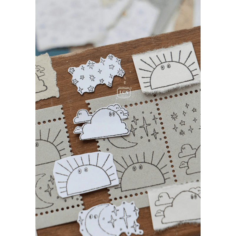 LCN Design Studio | Set de tampons en bois | Météo - LCN Design Studio - millenotes
