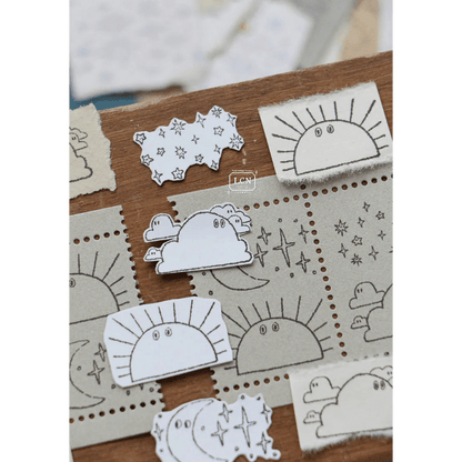 LCN Design Studio | Set de tampons en bois | Météo - LCN Design Studio - millenotes