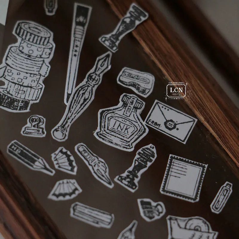 LCN Design Studio | Set de tampons en bois | On the Desk II - LCN Design Studio - millenotes