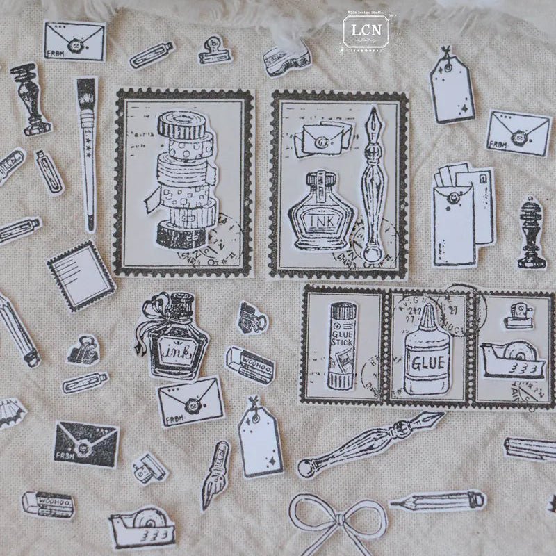 LCN Design Studio | Set de tampons en bois | On the Desk II - LCN Design Studio - millenotes