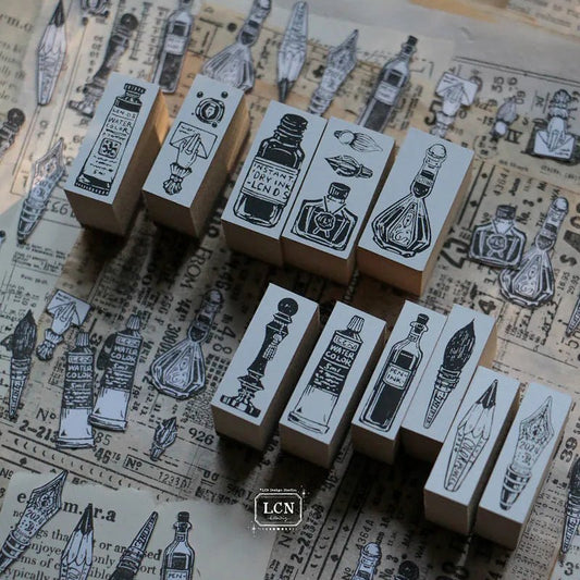 LCN Design Studio | Set de tampons en bois | On the Desk - LCN Design Studio - millenotes