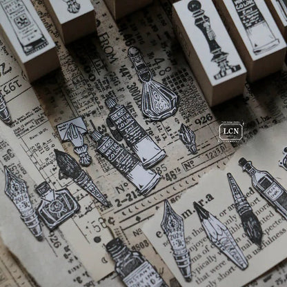 LCN Design Studio | Set de tampons en bois | On the Desk - LCN Design Studio - millenotes