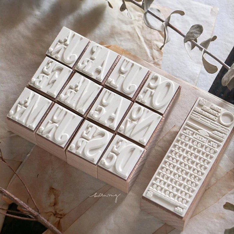 LCN Design Studio | Set de tampons en bois | Ticket Stamp Set A - LCN Design Studio - millenotes