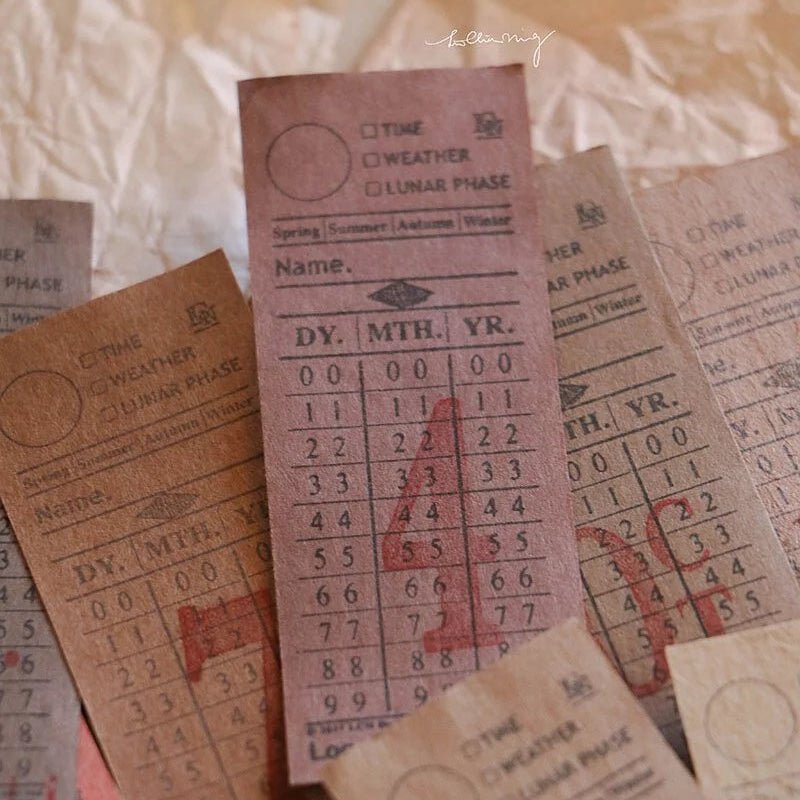 LCN Design Studio | Set de tampons en bois | Ticket Stamp Set A - LCN Design Studio - millenotes