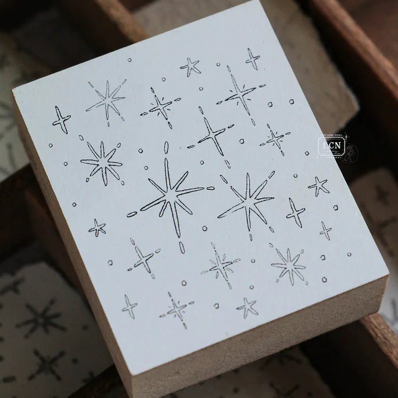 LCN Design Studio | Tampon en bois | Shiny Stars - LCN Design Studio - millenotes