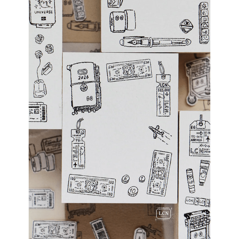 LCN Design Studio | Tampon en bois | Travel - LCN Design Studio - Travel 2 - millenotes