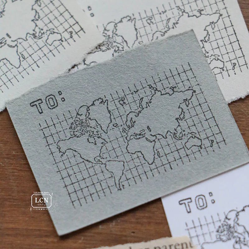 LCN Design Studio | Tampon en bois | World Map - LCN Design Studio - millenotes
