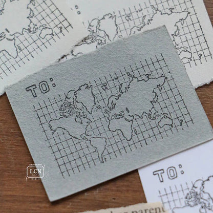 LCN Design Studio | Tampon en bois | World Map - LCN Design Studio - millenotes