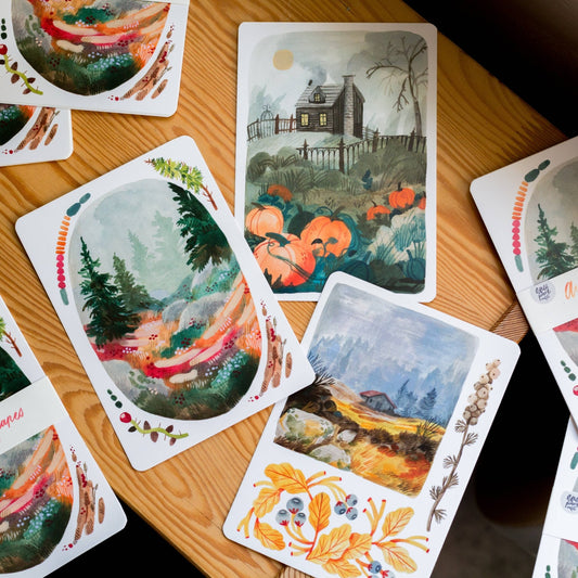 Lot de cartes postales | Wild Pencil Studio | Autumn Landscapes - Wild Pencil Studio - millenotes