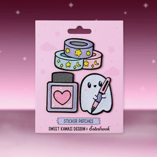 Lot de patch adhésifs | Esterbrook x Sweet Kawaii Design | Pastel Halloween - Bloom Paper Studio - millenotes