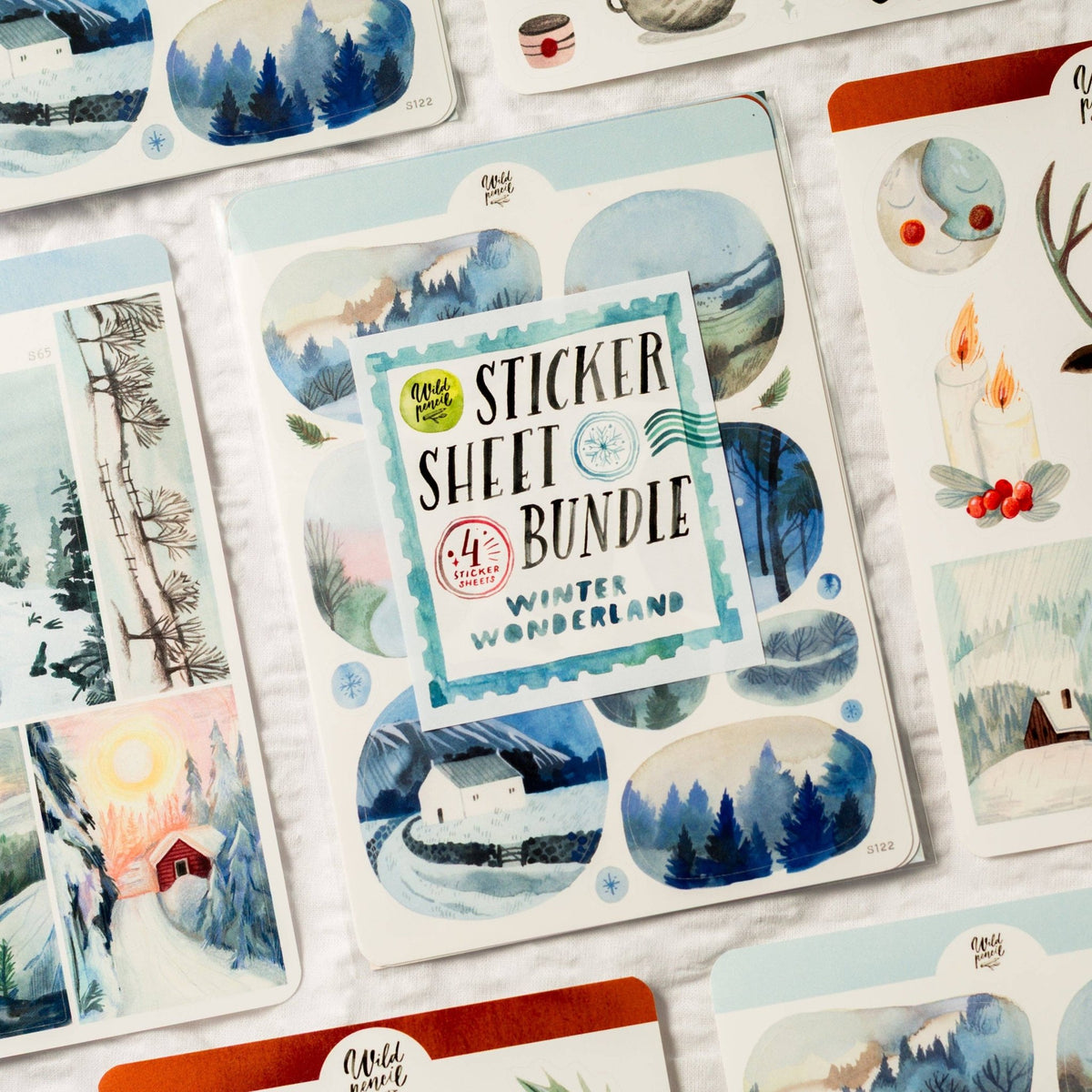 Lot de stickers décoratifs | Wild Pencil Studio | Winter Wonderland - Wild Pencil Studio - millenotes