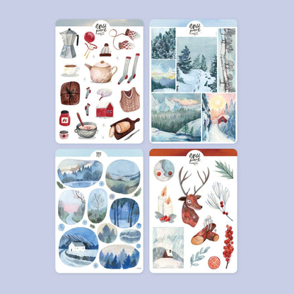 Lot de stickers décoratifs | Wild Pencil Studio | Winter Wonderland - Wild Pencil Studio - millenotes