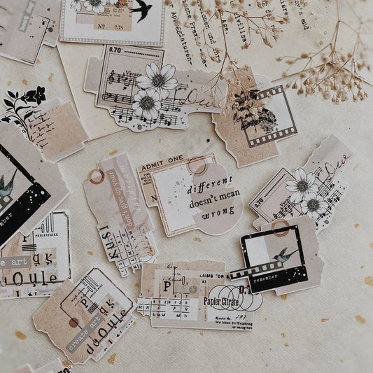 Lot de stickers découpés | Collages créatifs - AlbumHandMadeLove - millenotes