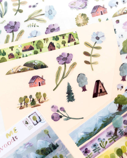 Lot de stickers en vinyle | Wild Pencil Studio | Meet Me In The Woods - Wild Pencil Studio - millenotes