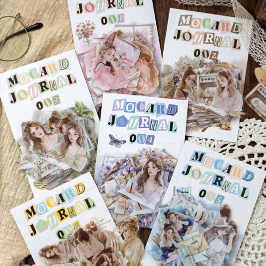 Lot de stickers PET film transparent | Mocard Journal - autre - Rose - millenotes