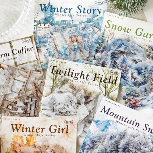 Lot de stickers PET film transparent | Winter Stories - autre - Winter Story - millenotes