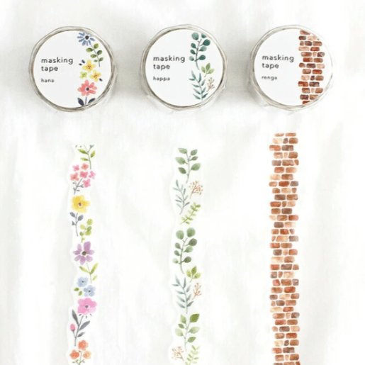 Masking Tape Découpé Japonais Mind Wave | Branches Happa - Mind Wave - millenotes