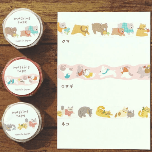 Masking Tape Découpé Japonais Mind Wave | Chats - Mind Wave - millenotes