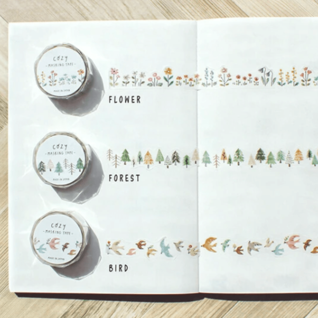 Masking Tape Découpé Japonais Mind Wave | Forêt - Mind Wave - millenotes