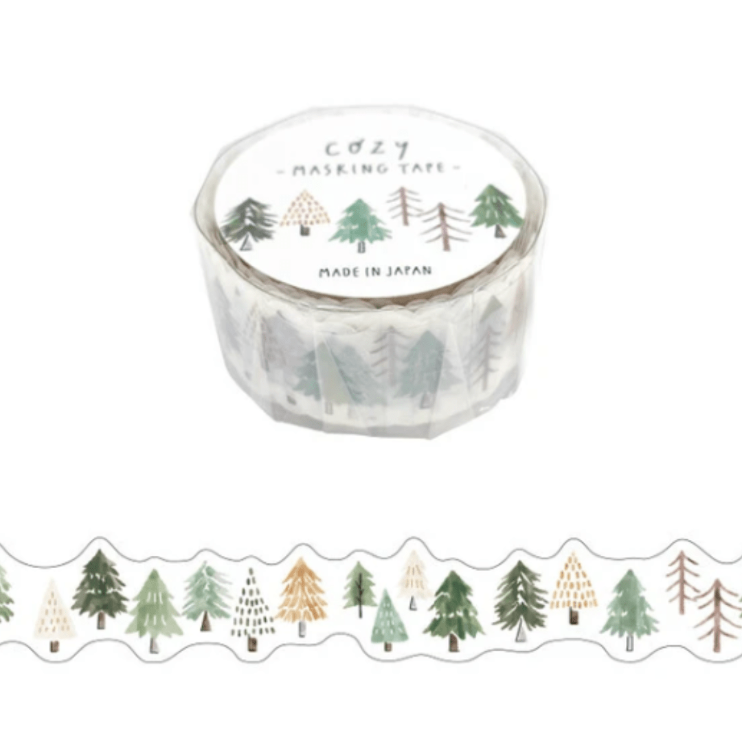 Masking Tape Découpé Japonais Mind Wave | Forêt - Mind Wave - millenotes