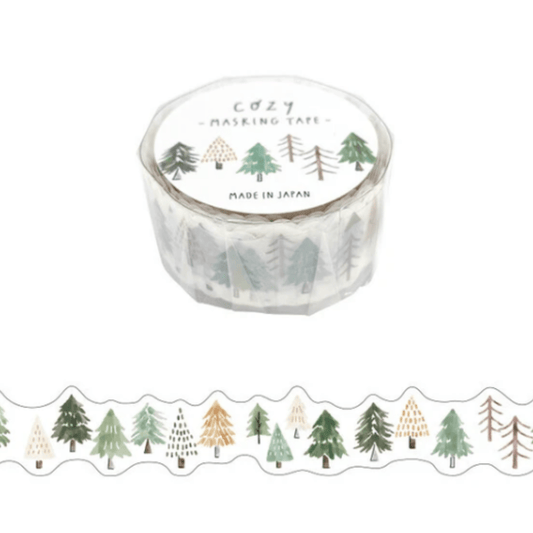 Masking Tape Découpé Japonais Mind Wave | Forêt - Mind Wave - millenotes