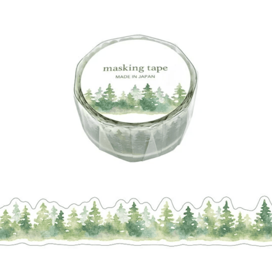 Masking Tape Découpé Japonais Mind Wave | Forêt - Mind Wave - millenotes