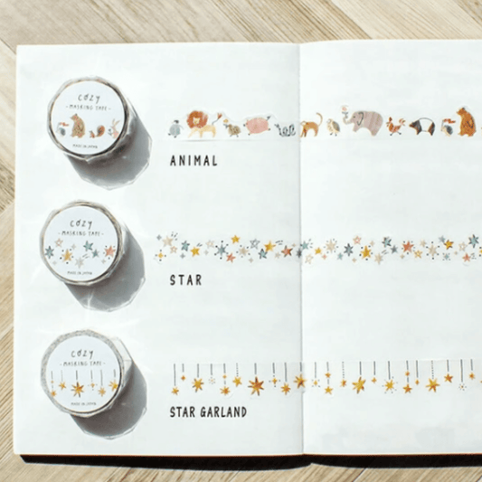 Masking Tape Découpé Japonais Mind Wave | Guirlande d’Étoiles - Mind Wave - millenotes