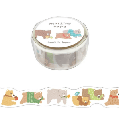 Masking Tape Découpé Japonais Mind Wave | Ours - Mind Wave - millenotes