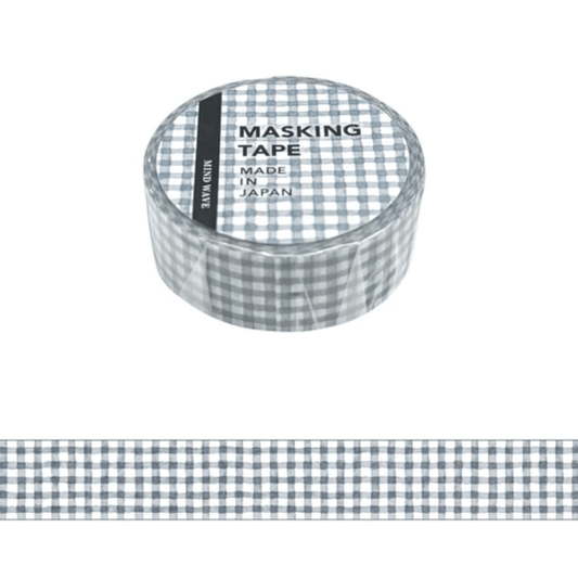 Masking Tape Japonais Mind Wave | Carreaux Bleu Marine - Mind Wave - millenotes