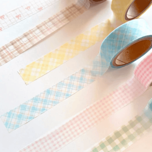 Masking Tape Japonais Mind Wave | Carreaux Menthe - Mind Wave - millenotes