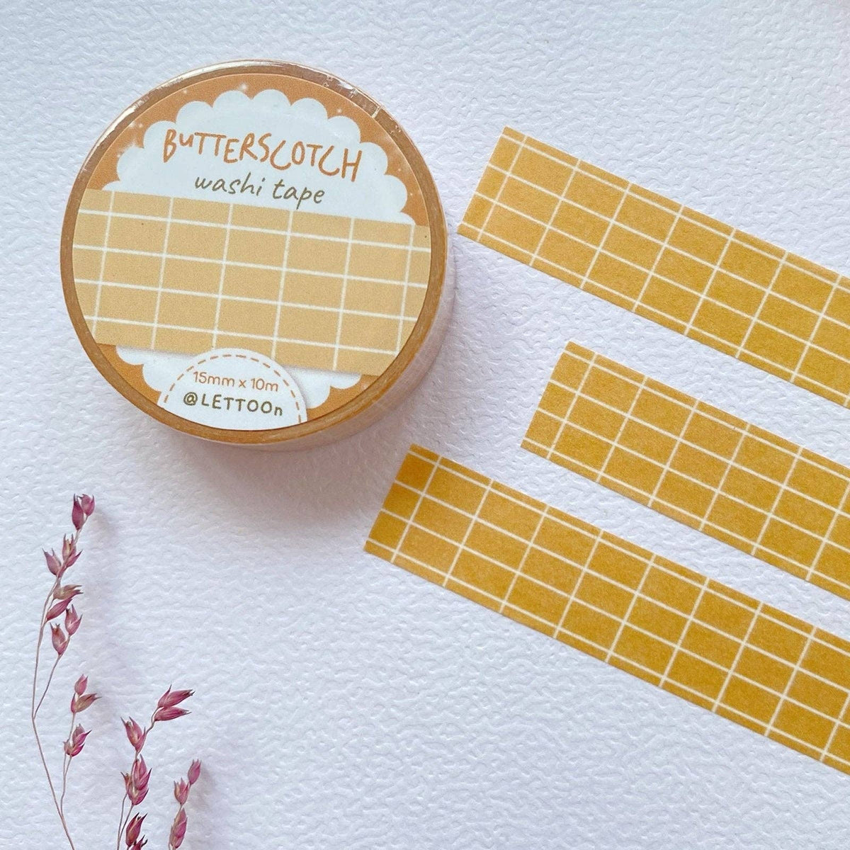 Masking tape | LETTOON | Butterscotch Grid - Lettoon - millenotes