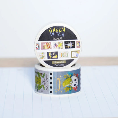Masking tape | LETTOON | Green witch stamps - LETTOON - millenotes