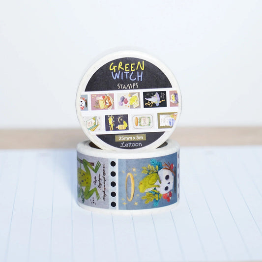 Masking tape | LETTOON | Green witch stamps - LETTOON - millenotes