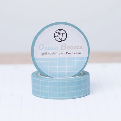 Masking tape | LETTOON | Ocean Breeze Grid - LETTOON - millenotes