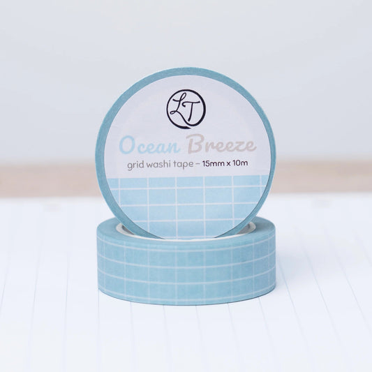 Masking tape | LETTOON | Ocean Breeze Grid - LETTOON - millenotes