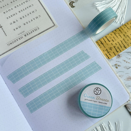 Masking tape | LETTOON | Ocean Breeze Grid - LETTOON - millenotes