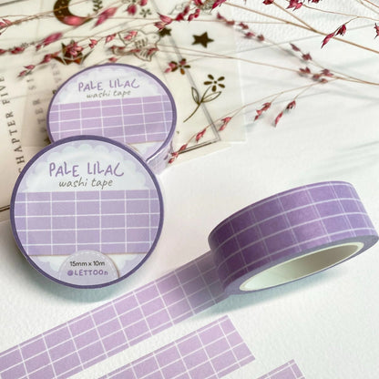 Masking tape | LETTOON | Pale Lilac Grid - LETTOON - millenotes