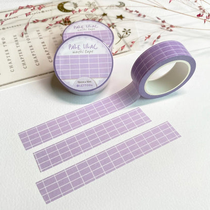 Masking tape | LETTOON | Pale Lilac Grid - LETTOON - millenotes