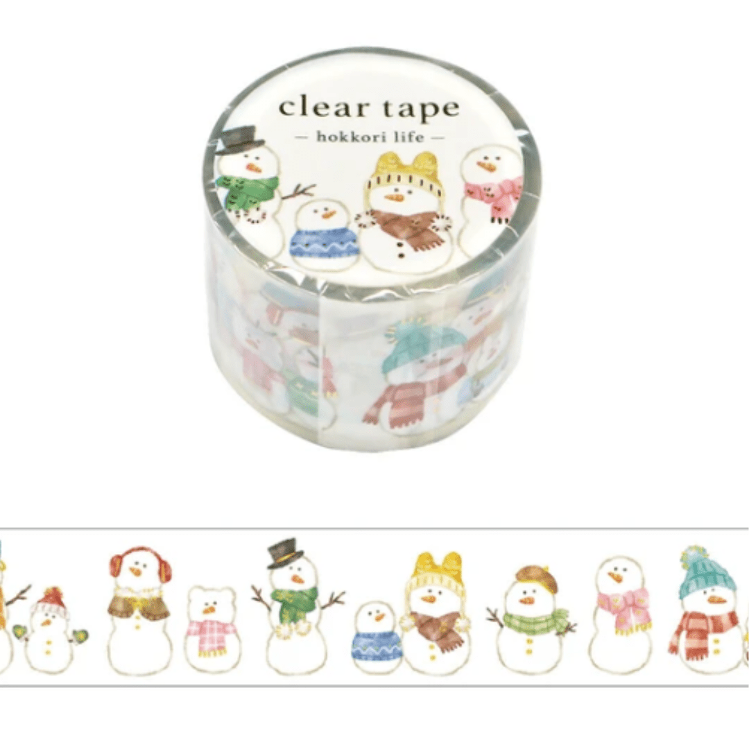 Masking Tape PET Japonais Mind Wave | Bonshommes de Neige - Mind Wave - millenotes