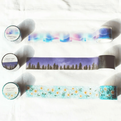 Masking Tape PET Japonais Mind Wave | Forêt Nocturne - Mind Wave - millenotes